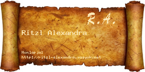 Ritzl Alexandra névjegykártya